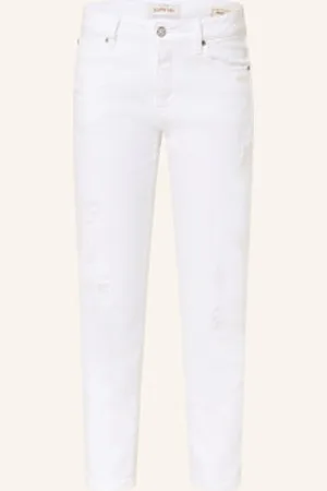 Gang Jeansy Boyfriend 94nadia Cropped weiss