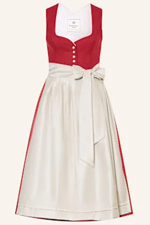 Heimatglück Tracht Sukienka Bawarska Vivienne rot