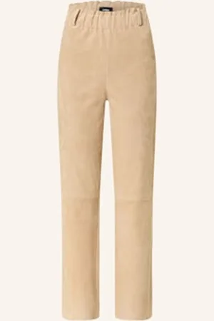 arma leder Spodnie Skórzane beige