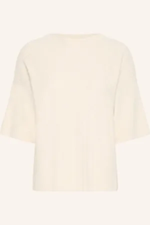 Ichi Sweter Ihboston Z Rękawami 3/4 beige