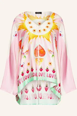 Grace Satynowe Ponczo rosa