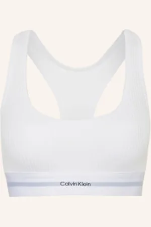 Calvin Klein Biustonosz Bustier Cotton Modal Stretch Rib weiss
