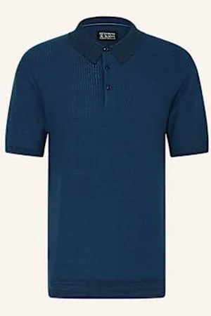 Scotch&Soda Koszulka Polo Z Dzianiny Slim Fit blau