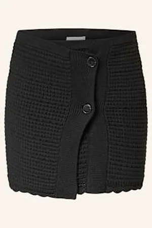 Closed Spódnica Z Dzianiny Crochet schwarz