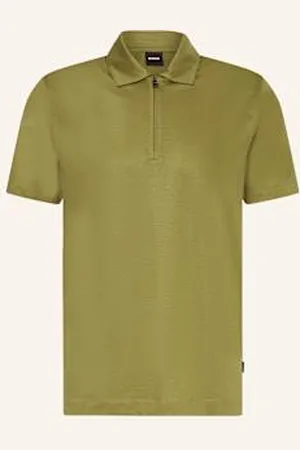 HUGO BOSS Koszulka Polo Z Dżerseju Paras gruen