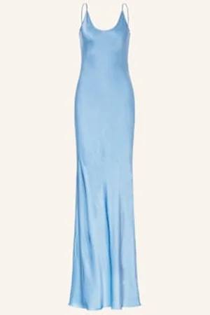 Victoria Beckham Sukienka Wieczorowa Z Satyny blau