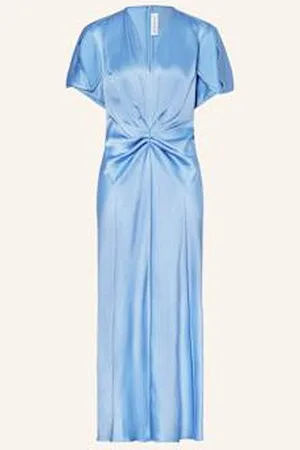 Victoria Beckham Sukienka Satynowa blau