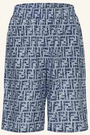 Fendi Szorty Z Lnu blau