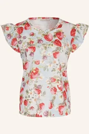 lilienfels T-Shirt Z Falbankami rot