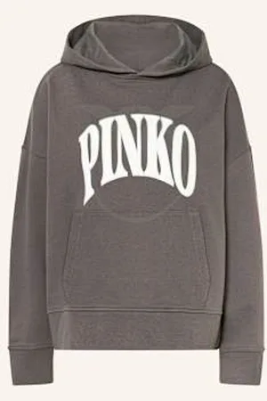 Pinko Bluza Z Kapturem Makamba Maglia grau