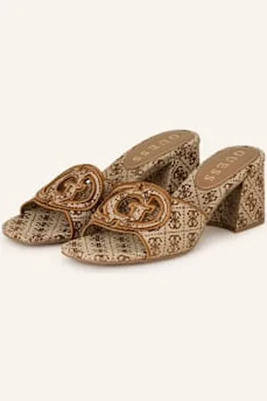 Guess Klapki Typu Mules Galsee beige