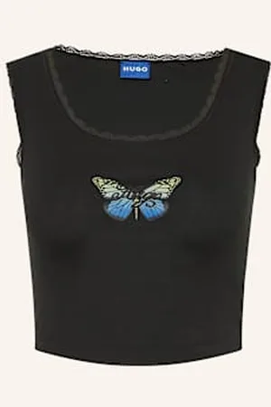 Hugo Blue Krótki Top Delarina schwarz