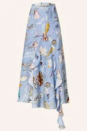 Dorothee Schumacher Spódnica Floral Power Mit Wolantami blau