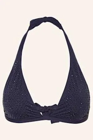 Vilebrequin Góra Od Bikini Wiązana Na Szyi Sparkling Relief Flecha Z Ozdobnymi Kamykami blau