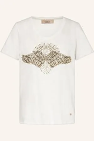 Mos Mosh T-Shirt Mmnadine Z Ozdobnymi Perełkami I Cekinami schwarz