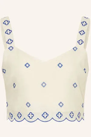 Claudie Pierlot Krótka Bluzka Bez Rękawów beige
