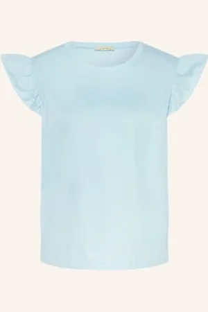 lilienfels T-Shirt Z Falbankami blau
