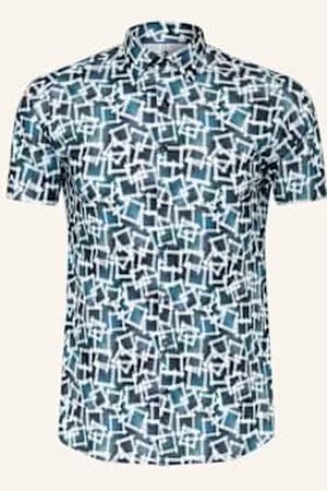 DESOTO Koszula Z Krótkim Rękawem Extra Slim Fit blau