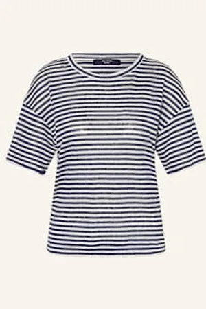 Max Mara T-Shirt Barca Z Lnu blau