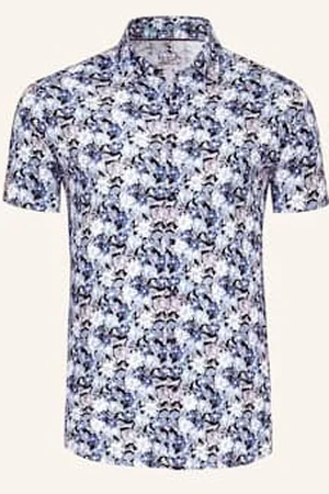 DESOTO Koszula Z Krótkim Rękawem Slim Fit blau