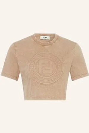 Fendi Krótka Koszulka beige