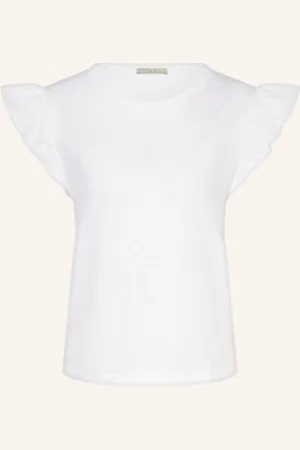 lilienfels T-Shirt Z Falbankami weiss