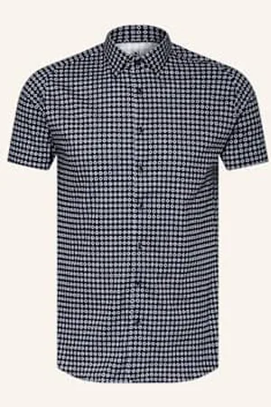DESOTO Koszula Z Krótkim Rękawem Slim Fit blau