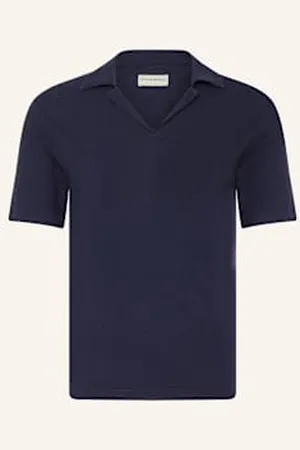 OFFICINE GENERALE Koszulka Polo Z Dżerseju Simon blau