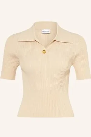 Claudie Pierlot Dzianinowa Koszulka beige