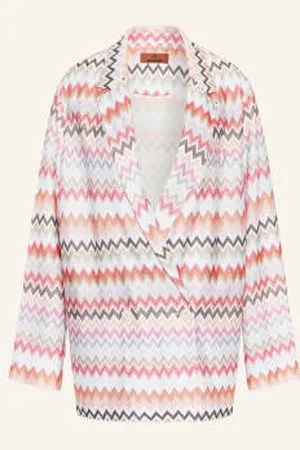 Missoni Blezer Z Dzianiny weiss