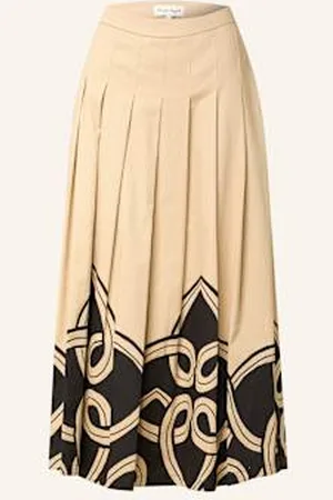 Phase Eight Plisowana Spódnica Sophia beige