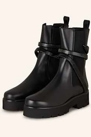 RENE CAOVILLA Botki Chelsea Juniper schwarz