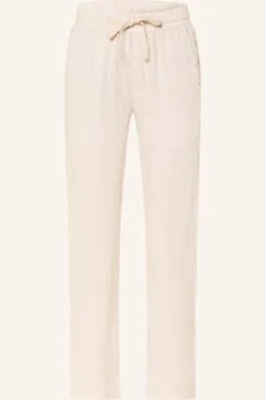 Cartoon Spodnie Z Lnu beige