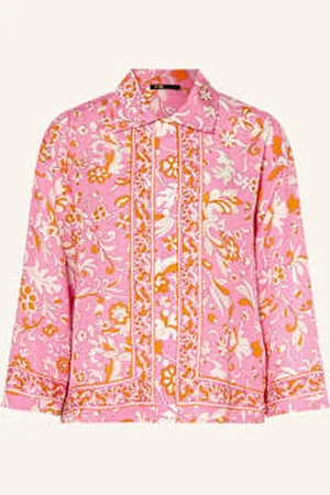 Maje Sukienka Koszulowa Z Lnem pink
