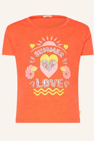 Billieblush T-Shirt Z Cekinami orange