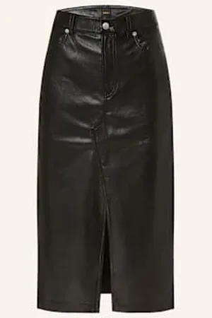 HUGO BOSS Spódnica Vilera Z Imitacji Skóry schwarz