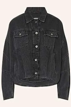 Drykorn Kurtka Jeansowa Oversize Blaxton schwarz