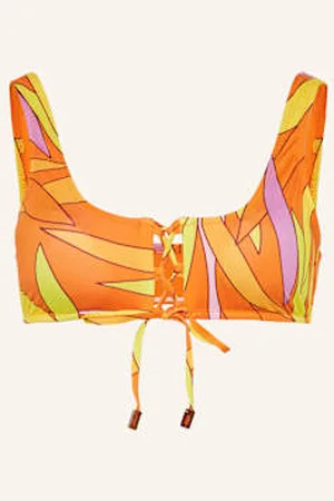 Vilebrequin Góra Od Bikini Bustier Madrague Lassy orange