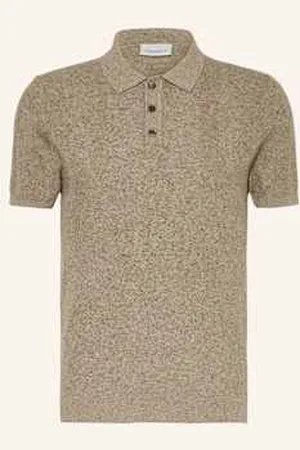 Profuomo Koszulka Polo Z Dzianiny Regular Fit beige