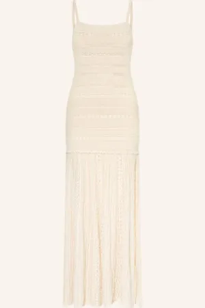 Sandro Sukienka Z Dzianiny beige