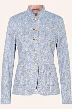 White Label Kurtka Ludowa Typu Janker Z Lnu blau