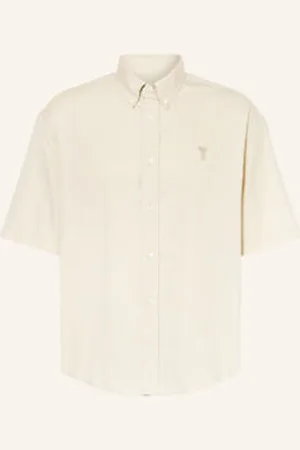 Ami Koszula Z Krótkim Rękawem Comfort Fit beige