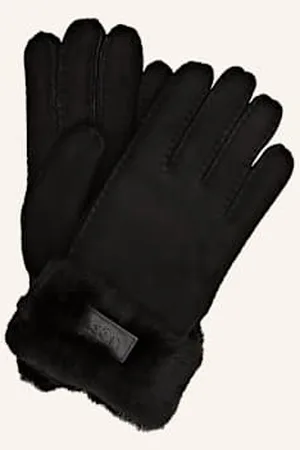 UGG Skórzane Rękawiczki schwarz