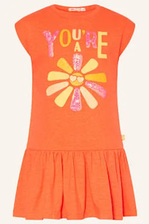 Billieblush Sukienka Z Dżerseju Z Cekinami orange