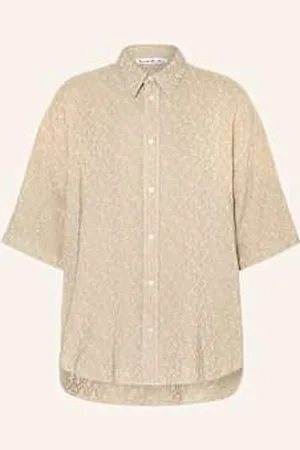 Acne Studios Koszula Z Krótkim Rękawem Comfort Fit beige