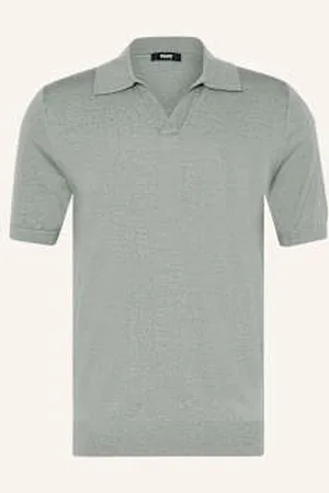Reiss Koszulka Polo Z Dzianiny Z Wełny Merino gruen