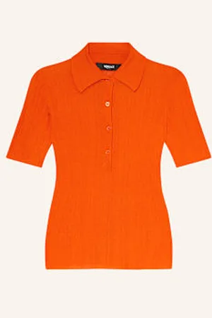 VERSACE Koszulka Polo Z Dzianiny orange
