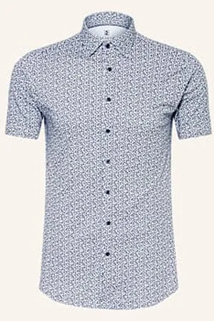 DESOTO Koszula Z Krótkim Rękawem Slim Fit blau