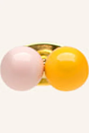 Lulu Copenhagen Kolczyk Na Sztyft Double Color Ball gold