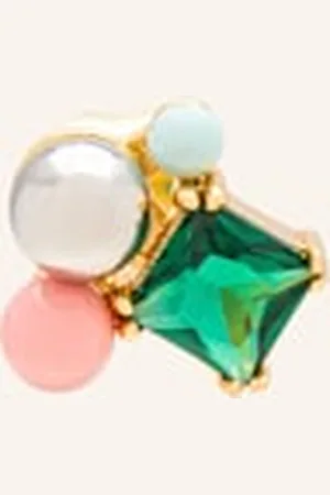 Lulu Copenhagen Kolczyk Na Sztyft Bouquet Green Bling gold